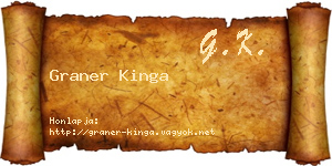 Graner Kinga névjegykártya
